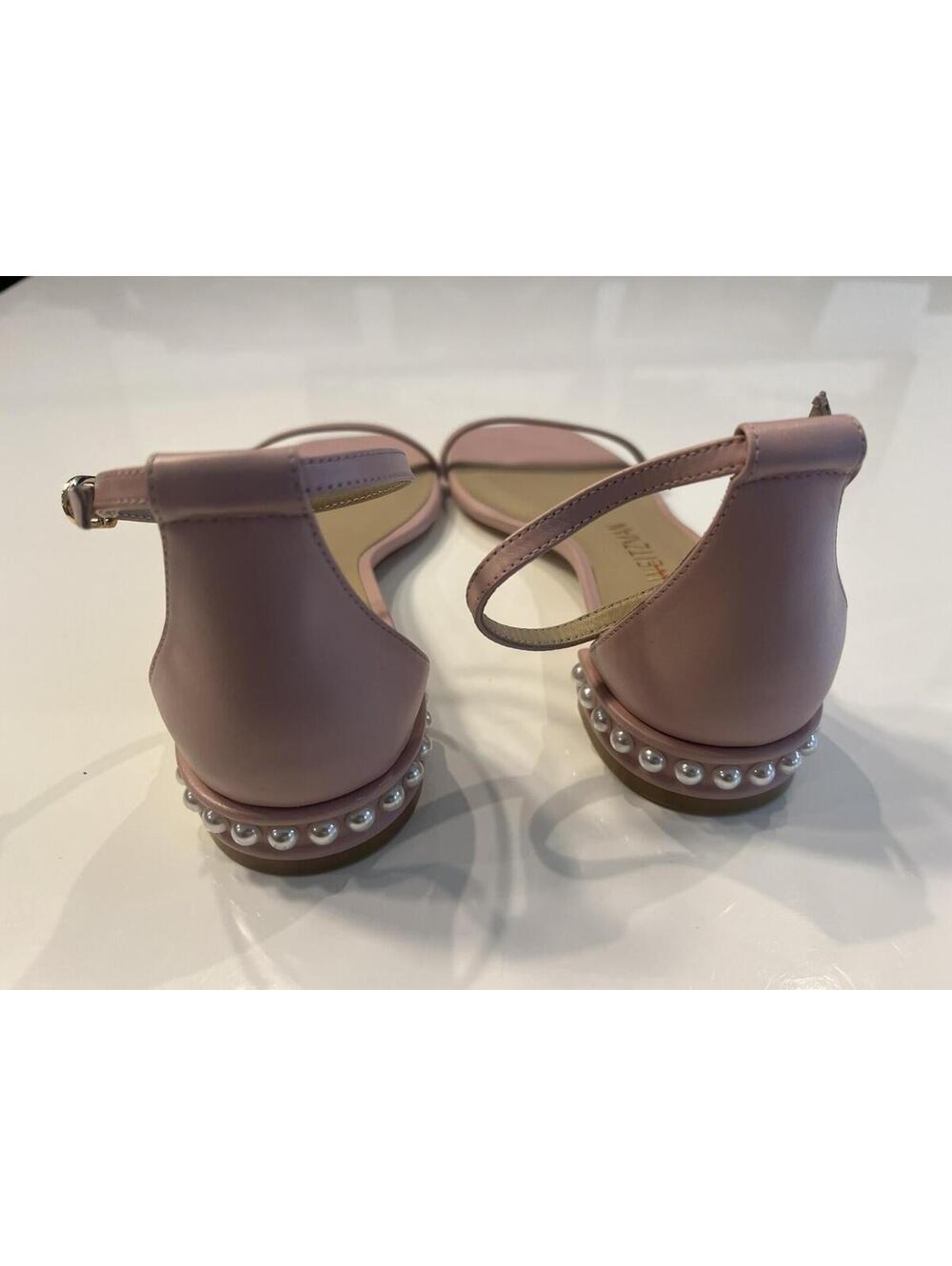 $475 Stuart Weitzman Nudistcurve Pearl Flat Sandal Ballet 8.5 B - Picture 10 of 15